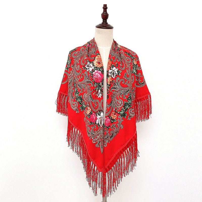 Cotton twill warm shawl, view 8 - MRSLM