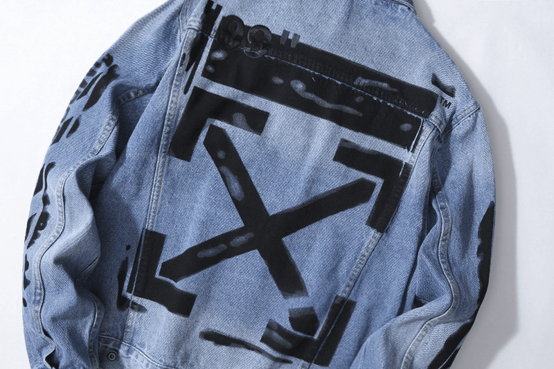 men's casual graffiti denim jacket, view 5 - MRSLM