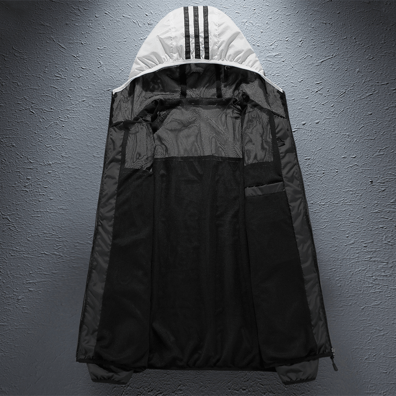 sports hooded windbreaker jacket, view 5 - MRSLM