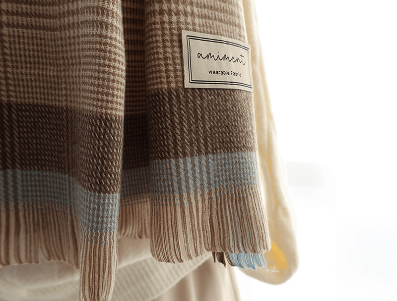 thick imitation cashmere scarf shawl, view 3 - MRSLM