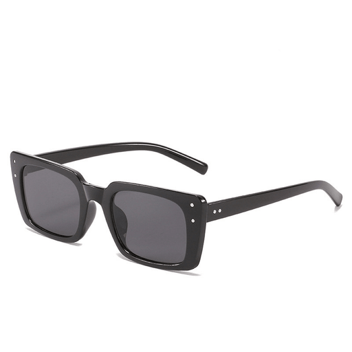 women's bright black square sunglasses - MRSLM