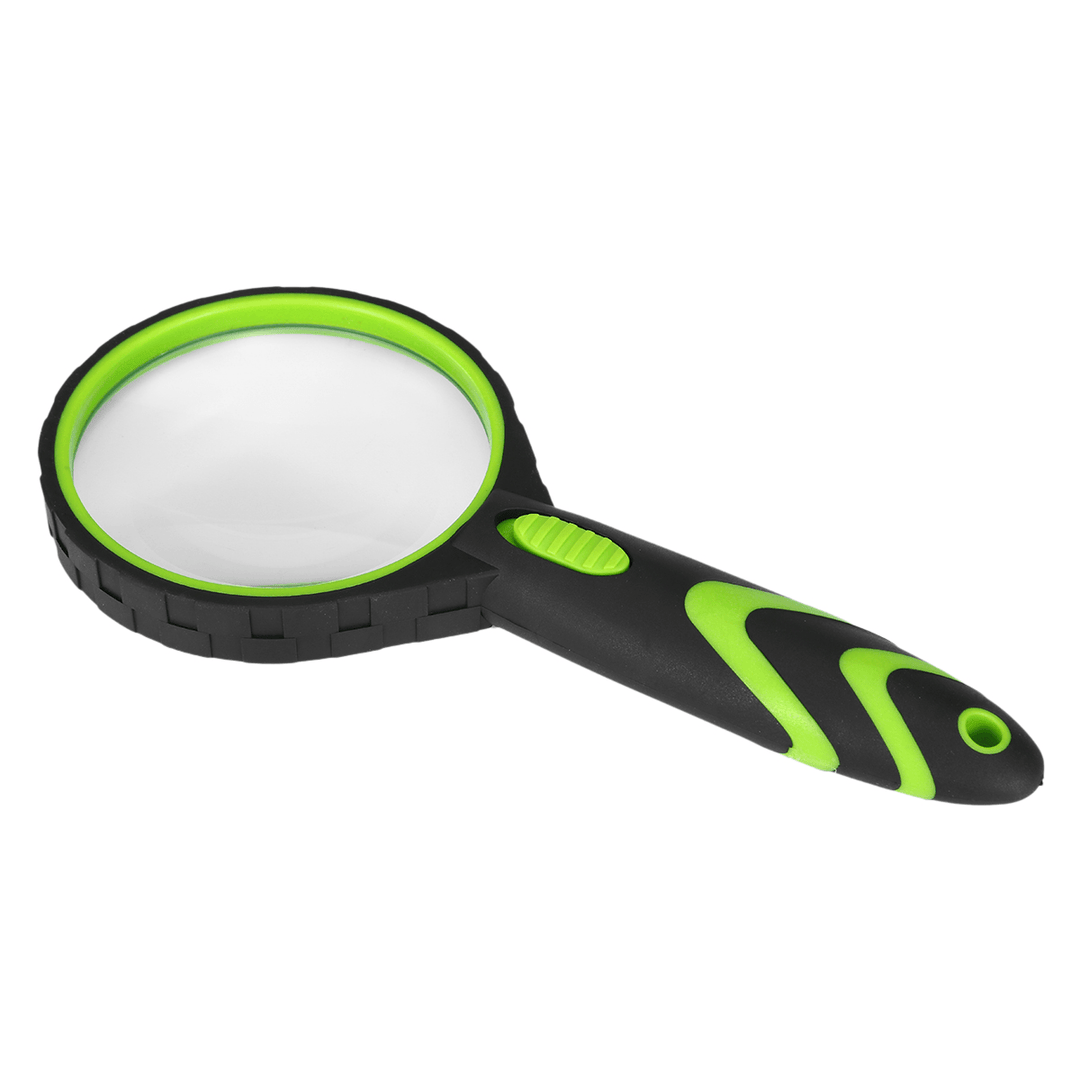 LED Handheld Magnifying Glass Rubber Anti-Fall 10 Times Magnification Magnifiers - MRSLM