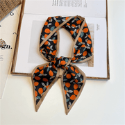 fruit print imitation silk scarf, view 5 - MRSLM