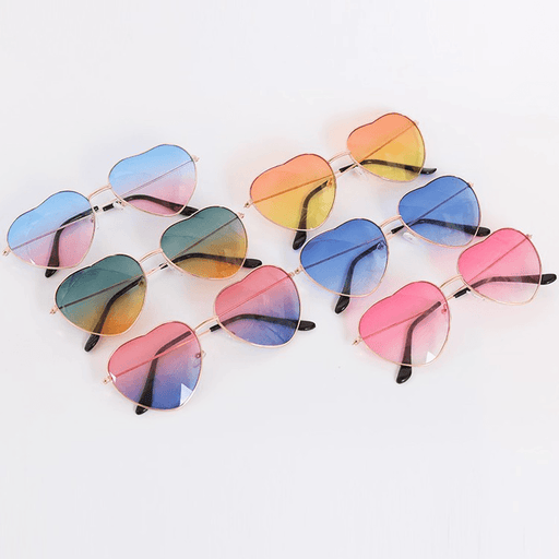 Metal heart sunglasses with rose gold frame - MRSLM