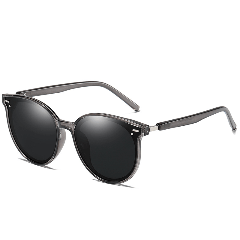 fashion round frame polarized sunglasses - MRSLM