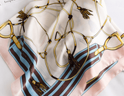 women's imitation silk chain square scarf, view 8 - MRSLM