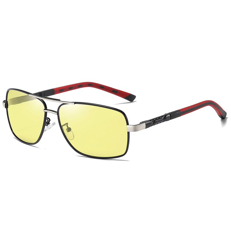 men's square color changing sunglasses, view 4 - MRSLM
