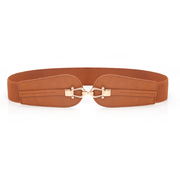 Women's elastic wide faux leather belt, view 7 - MRSLM