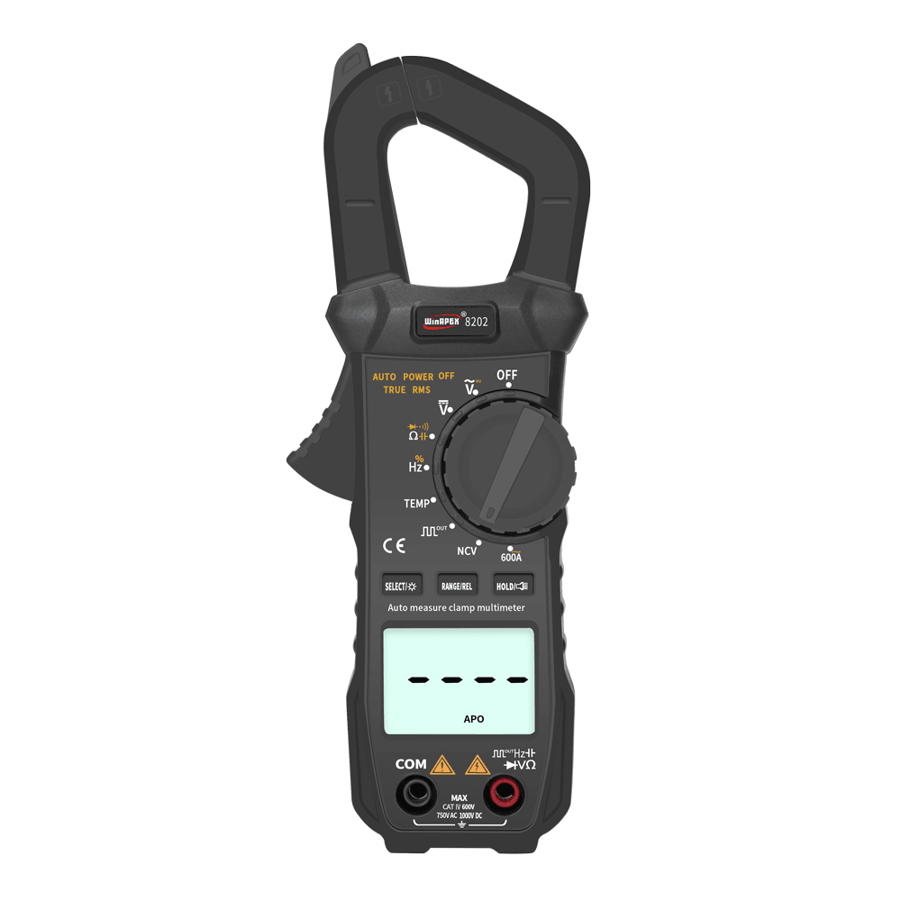 Winapex 8202 Pocket 6000 Counts True RMS Clamp Meter AC Voltage&Current Digital Multimeter Automatic Digital Meter with Square Wave Output Ω/V/A/Diode/Frequency/Continuity Test - MRSLM