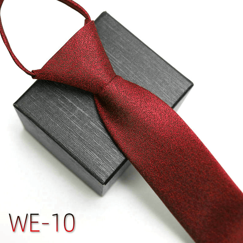 Men's striped polyester silk tie, view 10 - MRSLM