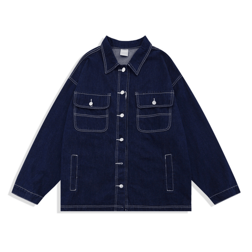 men's loose denim shirt jacket - MRSLM