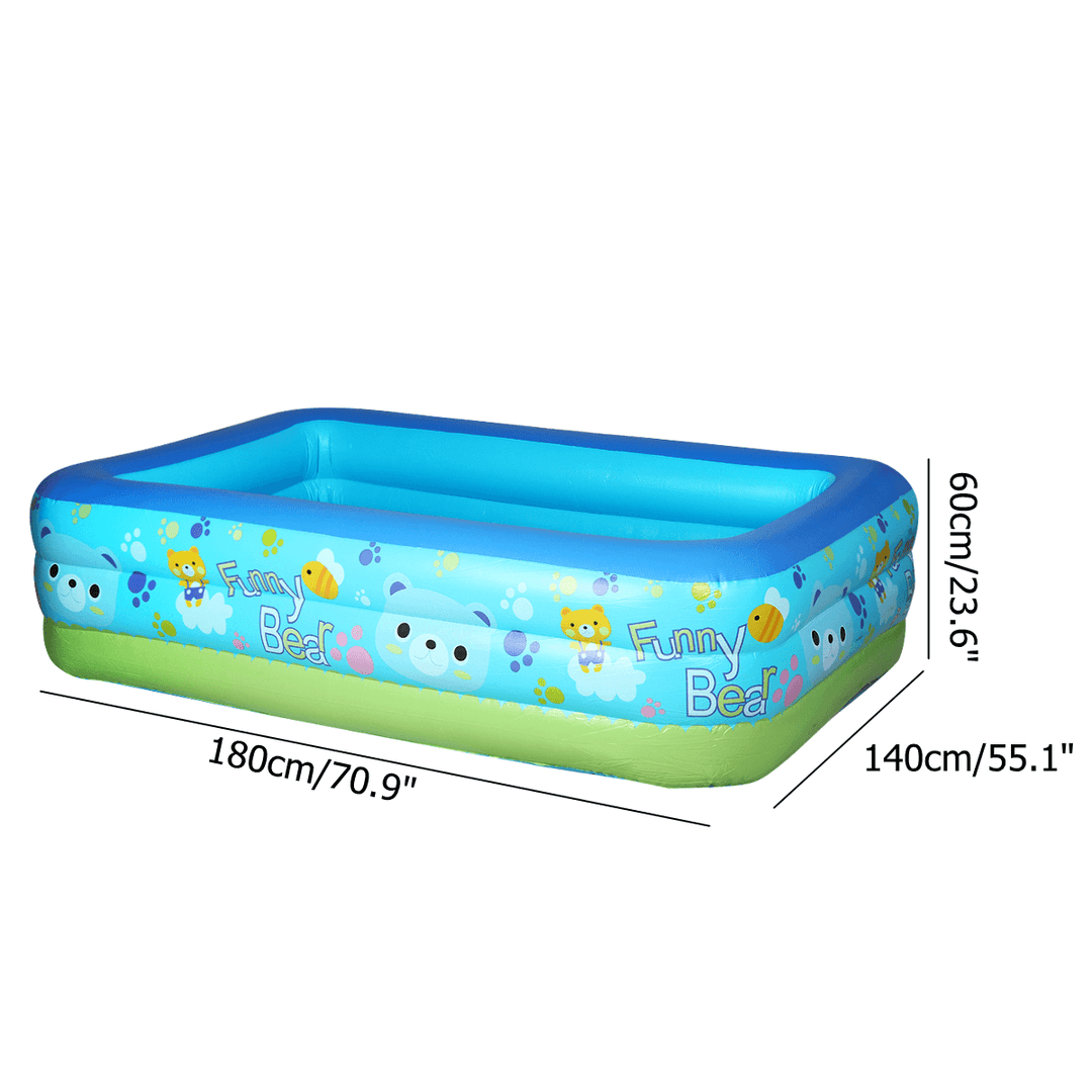 Inflatable Swimming Pool Adults Kids Pool Bathing Tub Outdoor Indoor - MRSLM