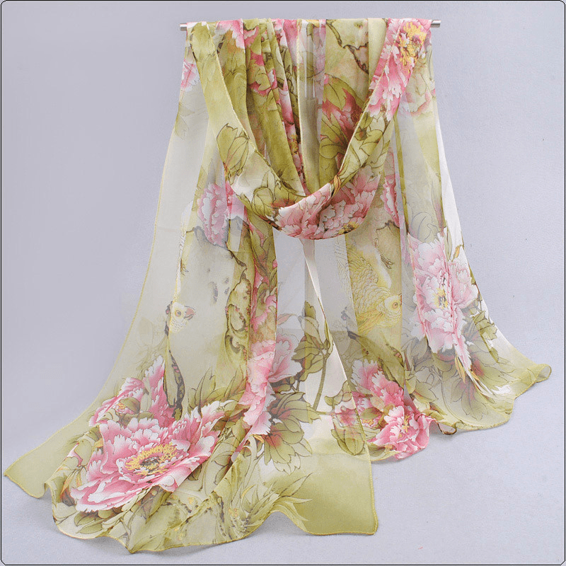 ladies chiffon scarf, view 4 - MRSLM