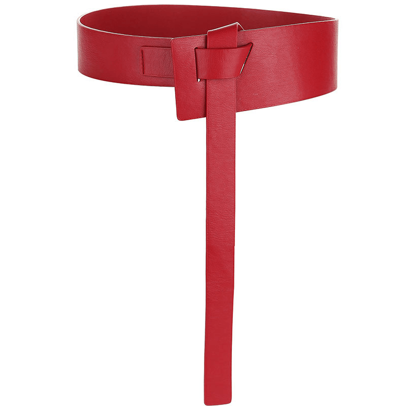 women's extra wide knotted faux leather belt, view 9 - MRSLM