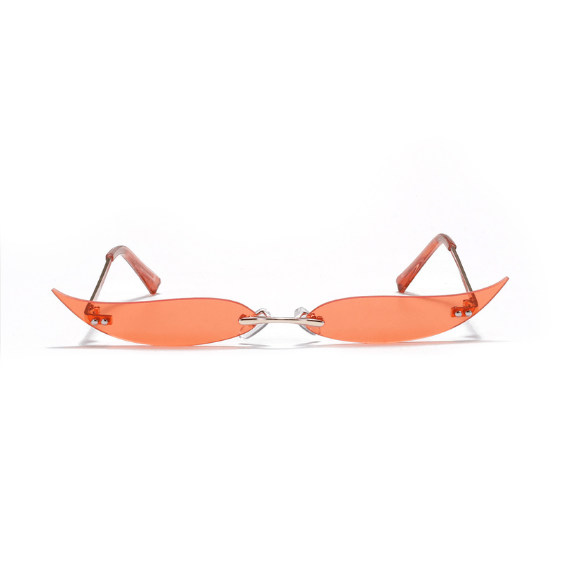 rimless pointed cat-eye sunglasses, view 8 - MRSLM