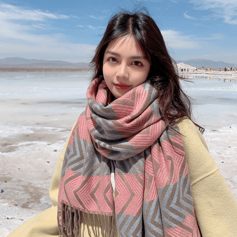 Women's warm imitation wool scarf, view 20 - MRSLM