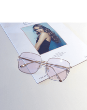 Square metal frame sunglasses, view 3 - MRSLM