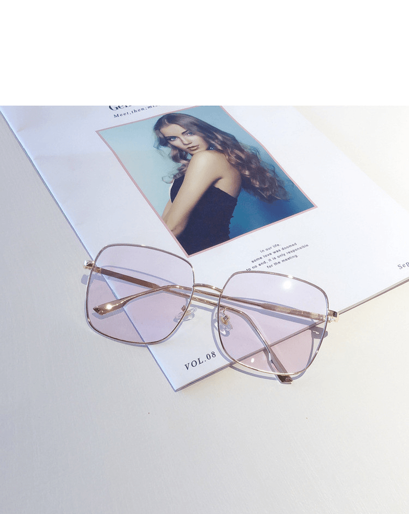 Square metal frame sunglasses, view 3 - MRSLM