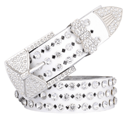Women's cowhide rhinestone butterfly belt, view 7 - MRSLM