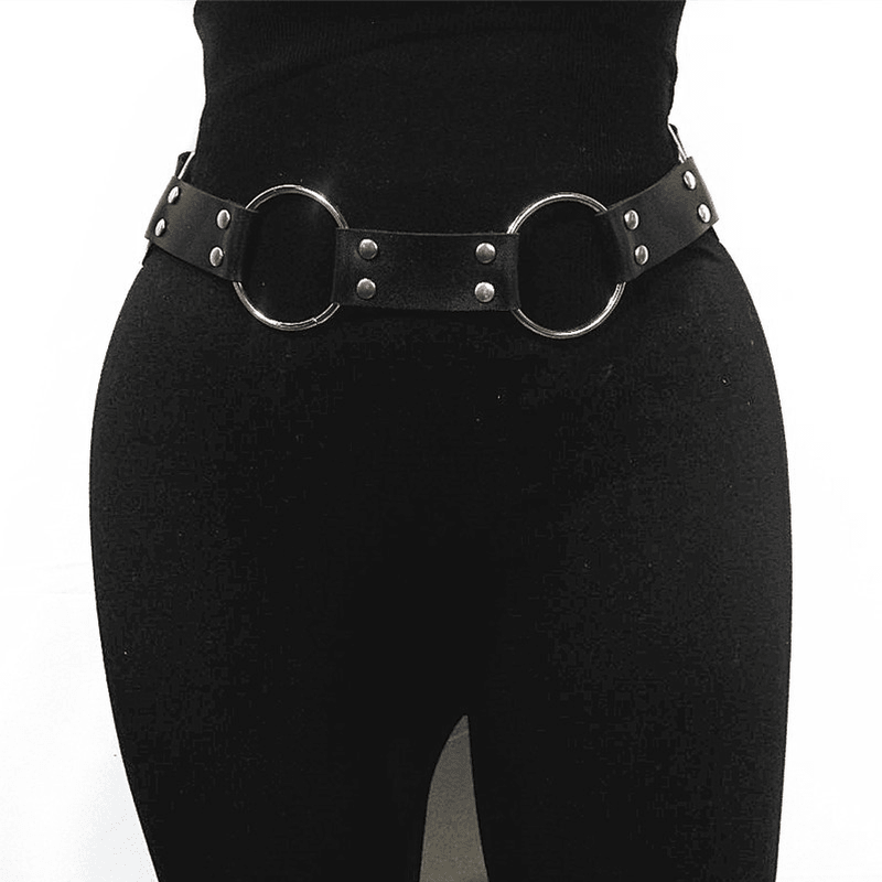 punk style concave waist belt - MRSLM