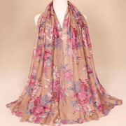 ladies printed Bali yarn scarf, view 2 - MRSLM