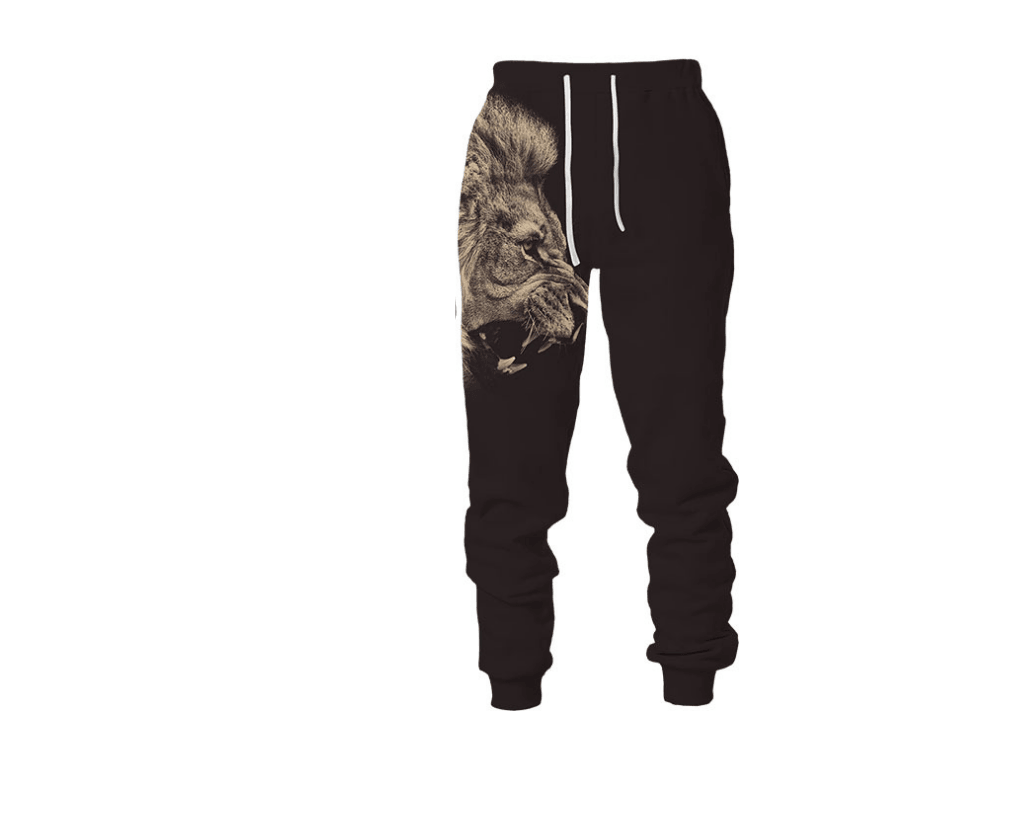 3D Digital Printing Animal Lion Sweatshirt Sweatpants - MRSLM