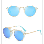 vintage flat lens metal sunglasses, view 10 - MRSLM