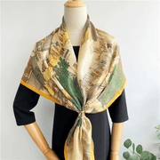 women's large square silk scarf, view 5 - MRSLM