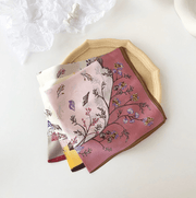women's small floral silk scarf, view 4 - MRSLM