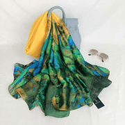 women's large faux silk scarf, view 4 - MRSLM