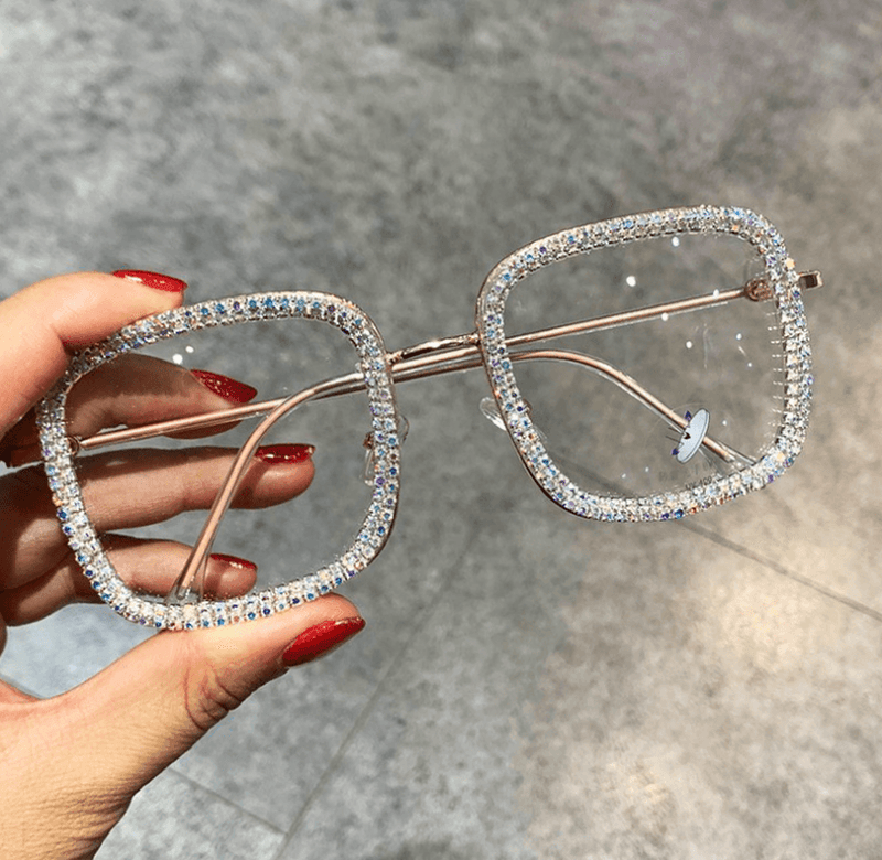 ladies square diamond sunglasses, view 4 - MRSLM