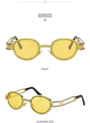 diamond-studded steampunk sunglasses, view 5 - MRSLM