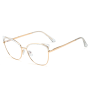 Women's metal flat mirror glasses, view 2 - MRSLM