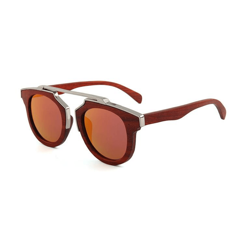 bamboo and wood polarized sunglasses, view 4 - MRSLM