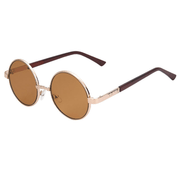 Crystal flat round metal glasses, view 3 - MRSLM