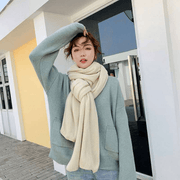 pure color knitted scarf, view 2 - MRSLM