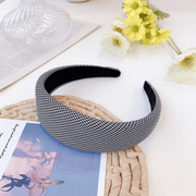 houndstooth wide edge headband, view 4 - MRSLM