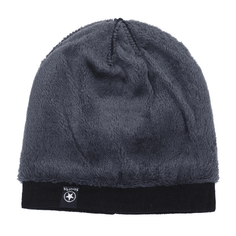 plush knitted winter hat, view 4 - MRSLM