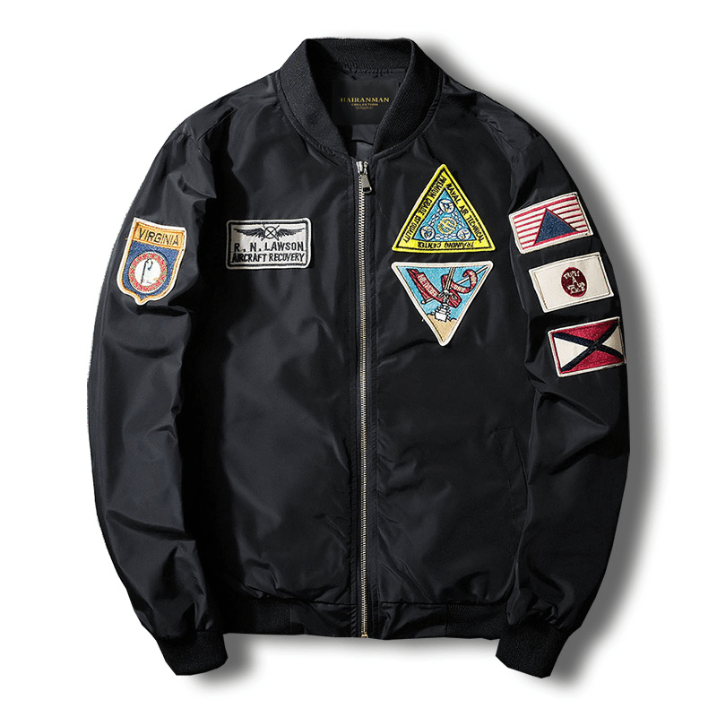 men's baseball collar zip jacket, view 5 - MRSLM