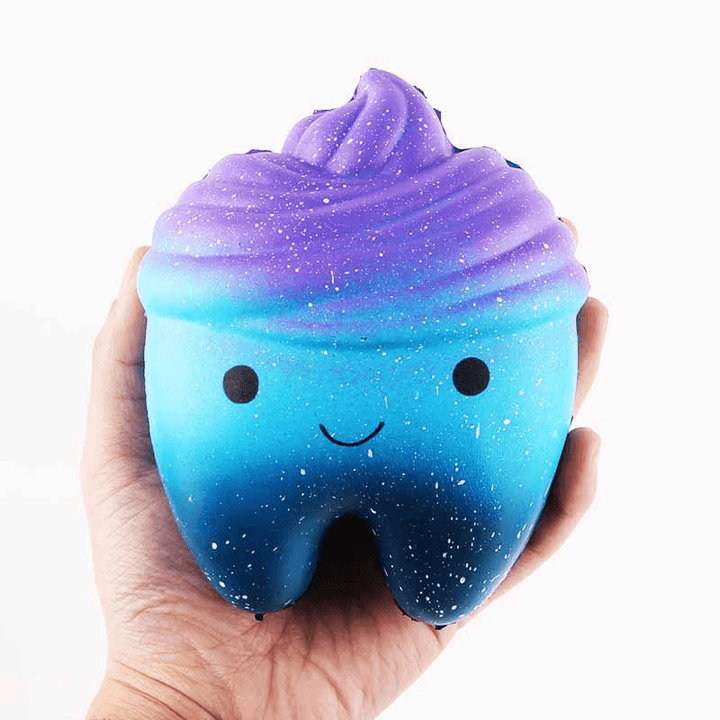 Sanqi Elan 11.8Cm Star Cute Teeth Cake Soft Squishy Super Slow Rising Original Packing Kid Toy - MRSLM