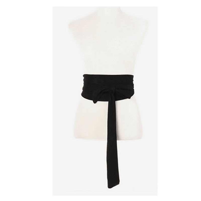 ladies wide vintage cloth belt, view 6 - MRSLM