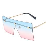Large one-piece square sunglasses, view 12 - MRSLM