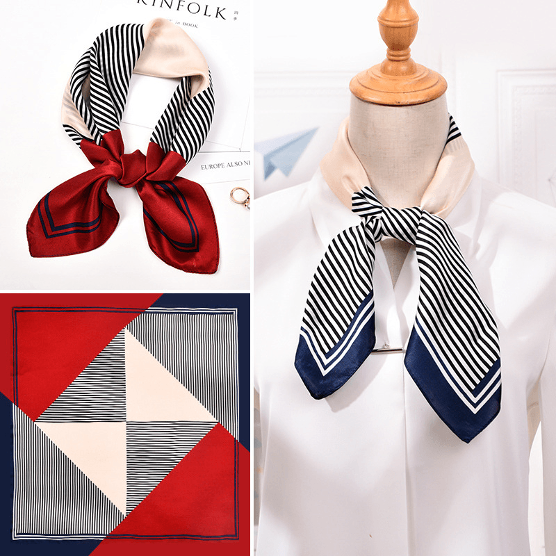 New Spring Silk Scarf Small Square Scarf Hangzhou Silk Thin Scarf - MRSLM