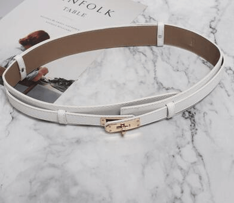 women's simple imitation leather belt, view 4 - MRSLM