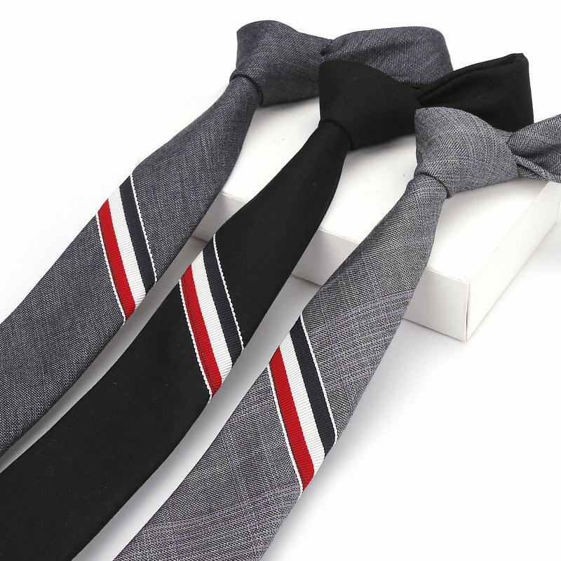 super narrow striped cotton tie - MRSLM