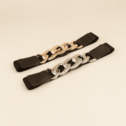 Women's gold silver waist belt, view 5 - MRSLM
