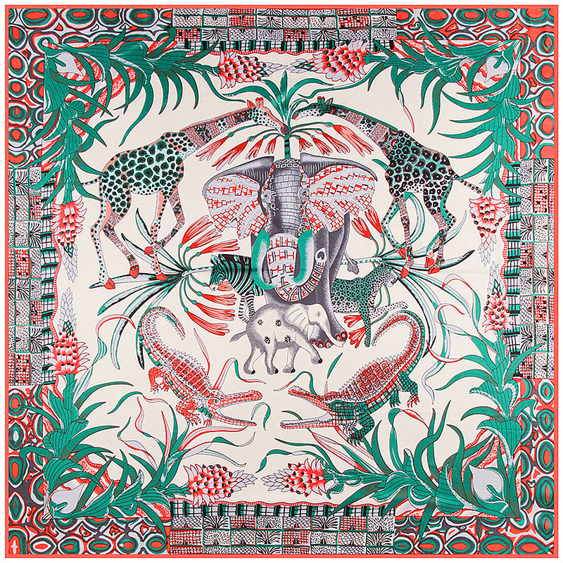 large square faux silk scarf, view 14 - MRSLM