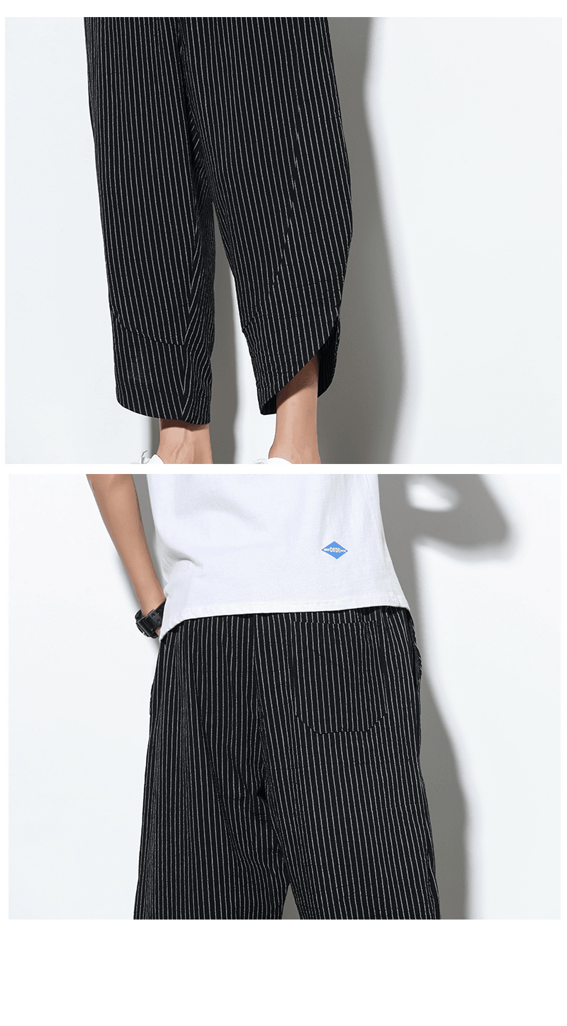 men's striped harem pants, view 10 - MRSLM