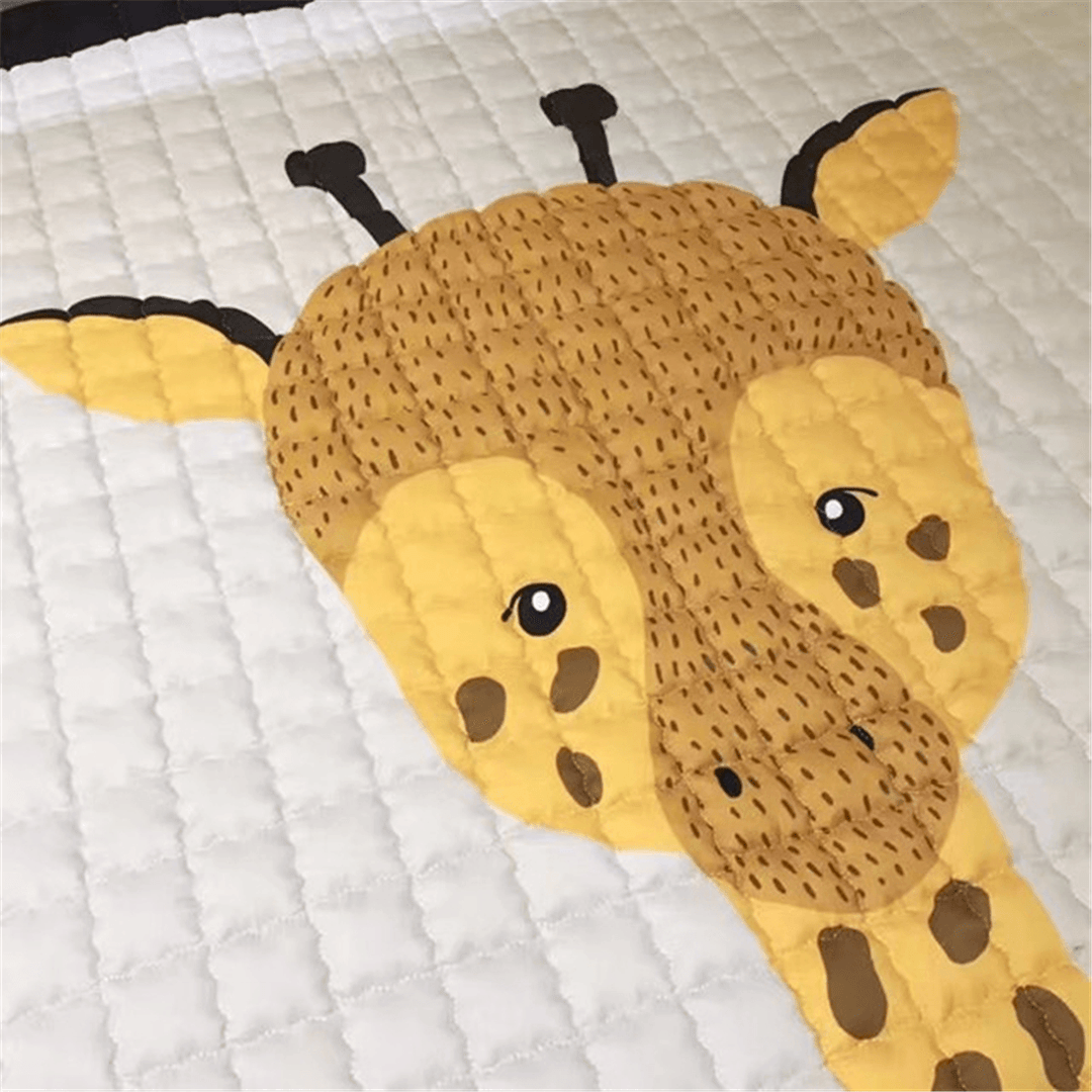 195 X 145Cm Cute Animal Soft Rectangle Baby Kid Play Mat Activity Crawling Blanket - MRSLM