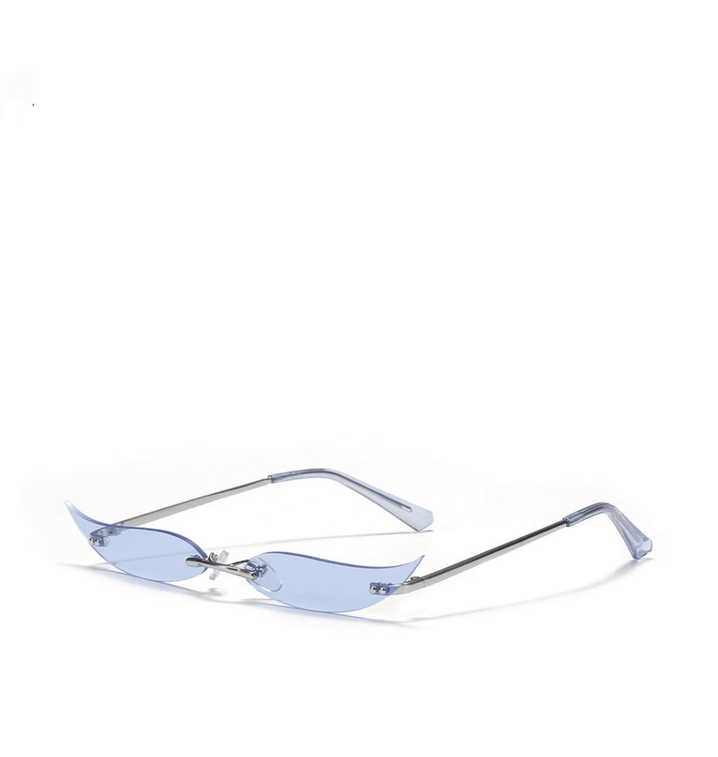 rimless pointed cat-eye sunglasses, view 5 - MRSLM